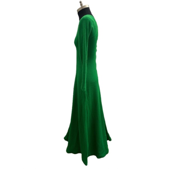 Vtg 60s 70s Loungewear Maxi Sweater Dress 5 - Picture 4 of 9